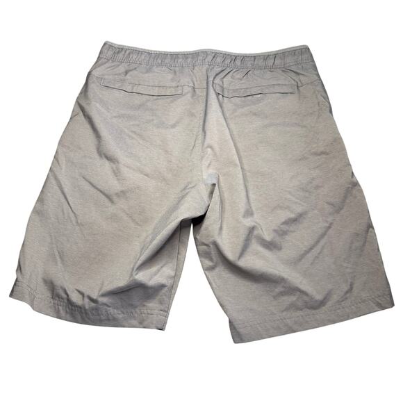 Voyager Mens Medium Khaki Beige Hybrid Gym Hiking Shorts - Picture 2 of 5